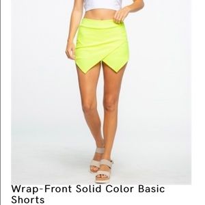 Neon Yellow Skort